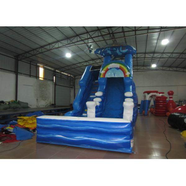 Digital print inflatable Naval Air Force Helicopter standard slide inflatable high dry slide for Children under 15 years