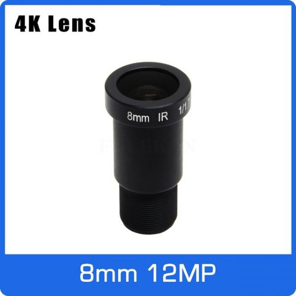 4K Lens 12Megapixel M12 Lens 8mm Long Distance View 1/1.7 inch For IMX226 IMX178 4K IP CCTV camera or 4K Action Camera