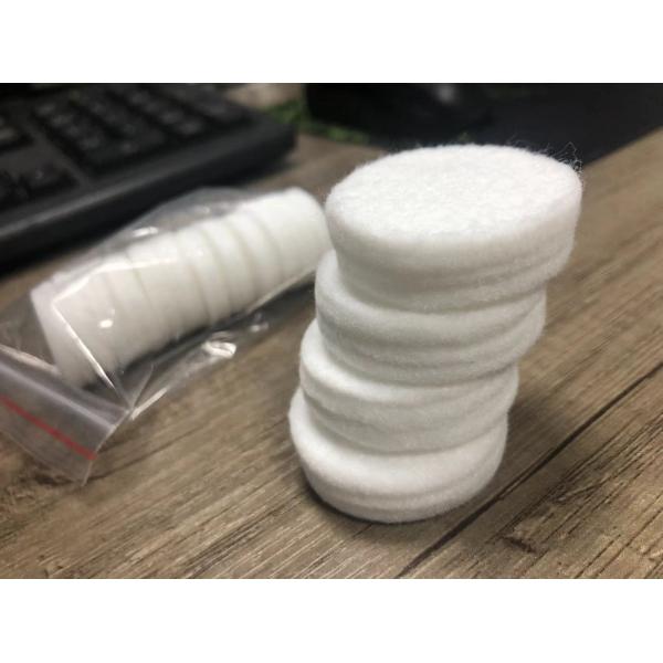 Needle Felt Cotton Pulp White Circular Absorbent Filter Element For Respiratory Filter