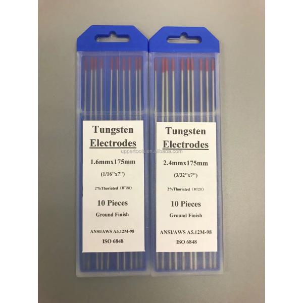 TIG Welding Consumables 2.4mm*175mm Red Head WT20 2% Thoriated Tungsten Electrodes