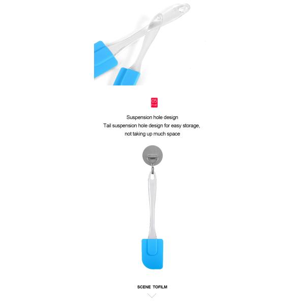 Hygienic Solid Coating Food Grade Silicone Spatula Set