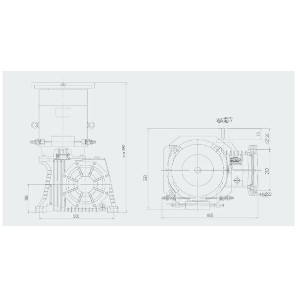 AC220V Escalator Geared Traction Machine With Microcomputer Frequency Control