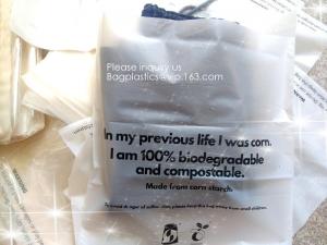 Quality 100% Compostable, biodegradable corn starch Zipper Slider Bags, Slider zipper bag, Eco carry bag pla bag Recyclable for sale