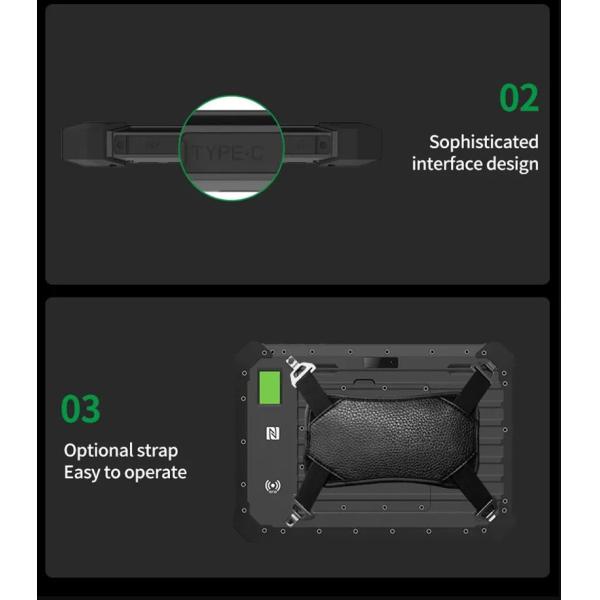 Rugged Industrial IP67 UHF RFID Reader Android WIFI 4G Bluetooth Fingerprint Barcode Scanner Tablet