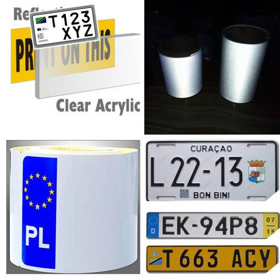Great Embossability Reflective Sheeting Film 135 Microns For Car License Plate