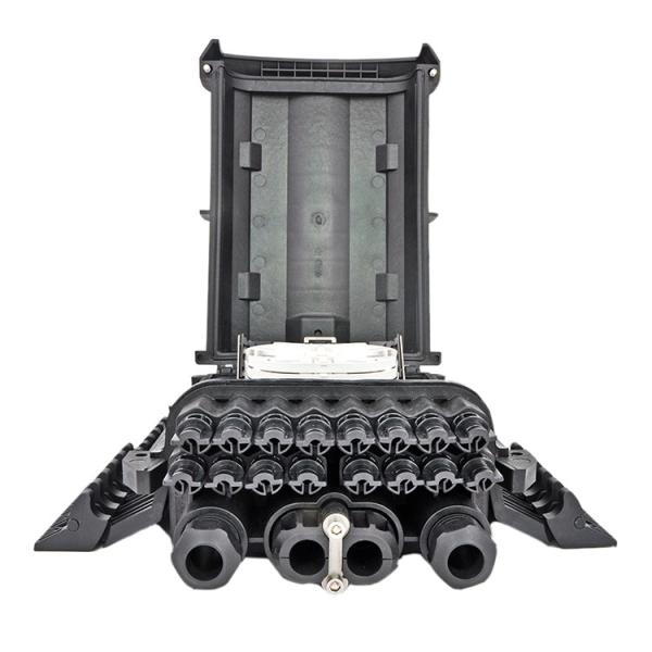 Horizontal IP68 Pole Fiber Optic Socket Panel 155mm Ftth Fiber Optic Termination Box