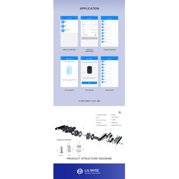 Amazon Hot Selling Smart Biometric Handle Fingerprint Lock for Door