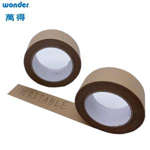 Quality Gummed Brown Paper Packing Tape ,Writable Base Self Adhesive Paper Kraft Tape for sale