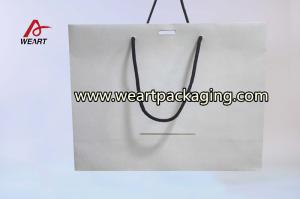 China Luxury Paper Shopping Bag , Ribbon Tie Personalized Gift Bags With Handles on sale
