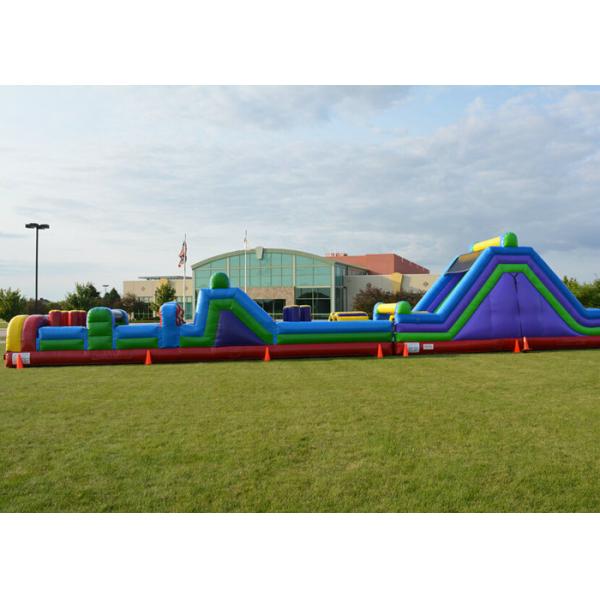 0.55mm PVC Kids Backyard Inflatable Obstacle Course For Challenging