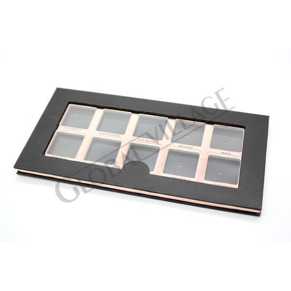 10 pan Empty Eye Shadow Palette CMYK PMS Pantone Printing With Magnet Sheet