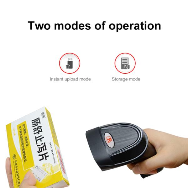 Luckydoor K-211R Handheld Usb Cost-effective 1D Wireless Barcode Scanner Laser Barcode Reader with Holder