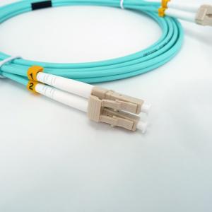 China LC to FC Duplex Multimode MM OM3 Light Green Fiber Optic Patch Cord on sale