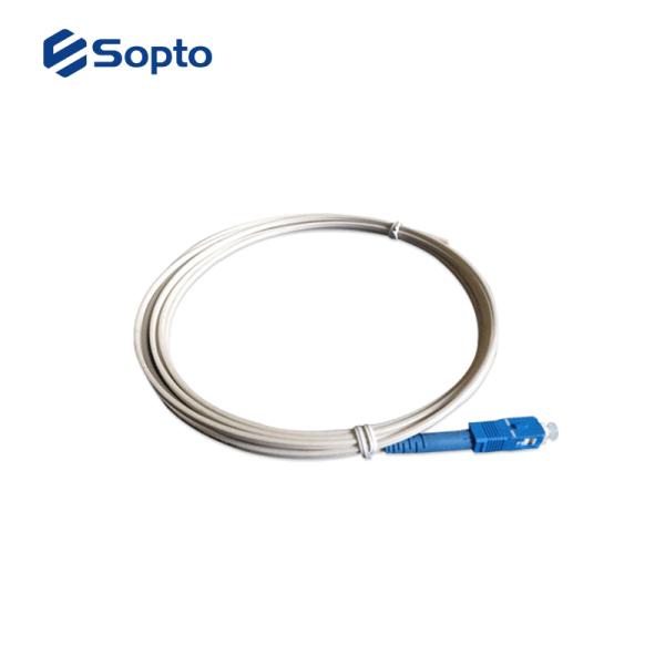 PVC Outer Jacket Single Mode Fiber Pigtails SC/APC G.652D 0.9mm 1M