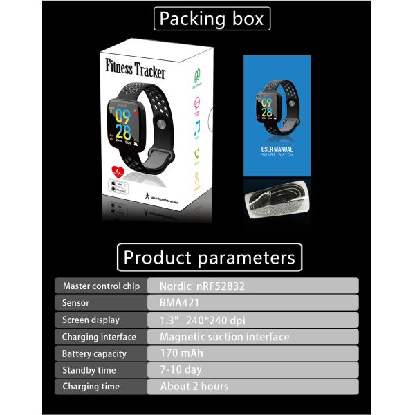 IP67 TPU Silicone Strap Smart Watch 170 MAh Health Sleep Monitoring Smartwatch Speech Recognition