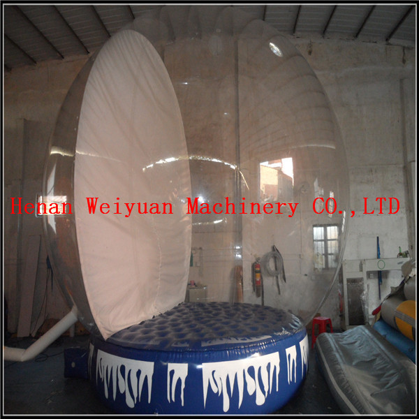 4M inflatable transparent snow globe for exhibition/Inflatable Christmas Snow Globe