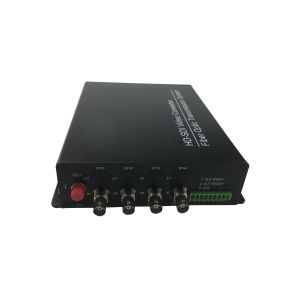 4 Channel CVI TVI AHD Fiber Media Converters with RS485 Data , 50/125u multimode
