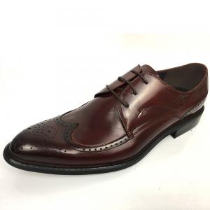 China Men's New Style Brown High Class Mens Leather Dress Shoes Pigkin Rubber on sale