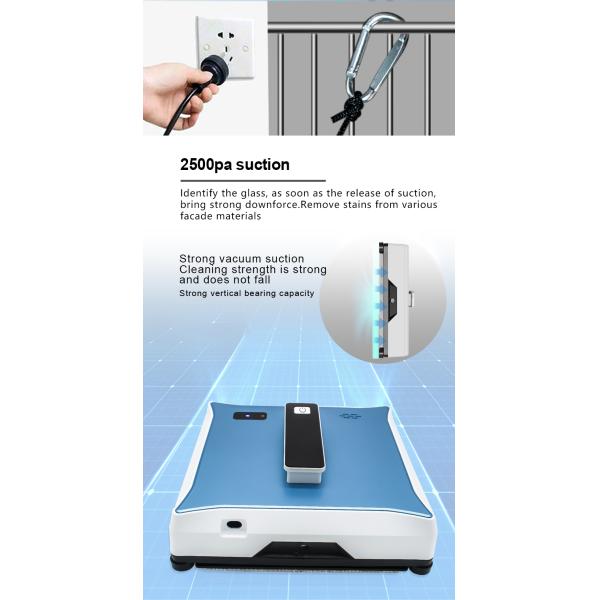 500mAh Automatic Window Washer Wifi Bluetooth Commercial Window Cleaning Robot