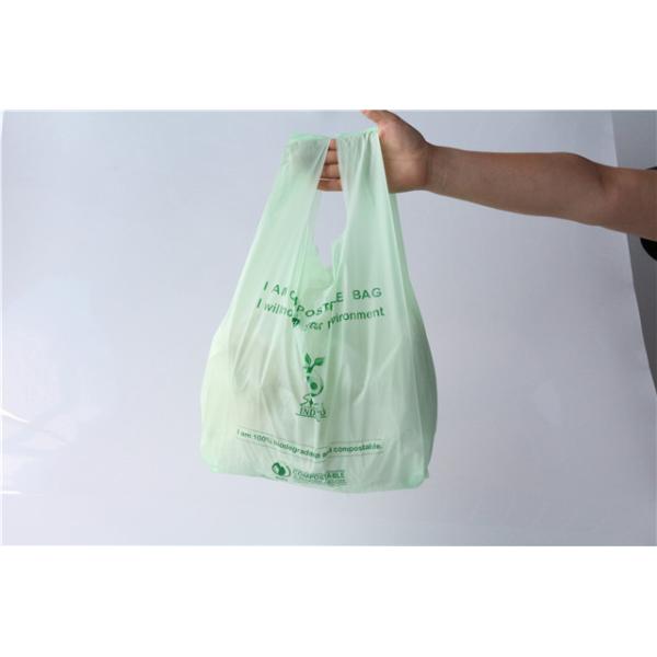 Corn Starch Cellulose Compostable T Shirt Bags For Supermarket Packaging