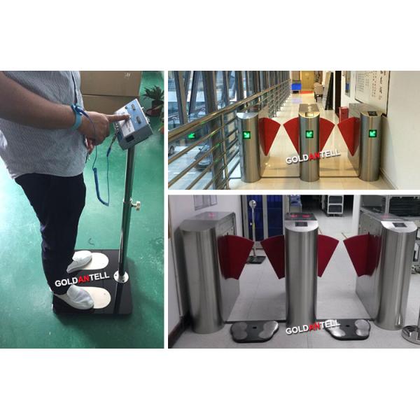 Turnstile Entry Systems Access Control Turnstiles Flap Gate With Esd Shoe Checker