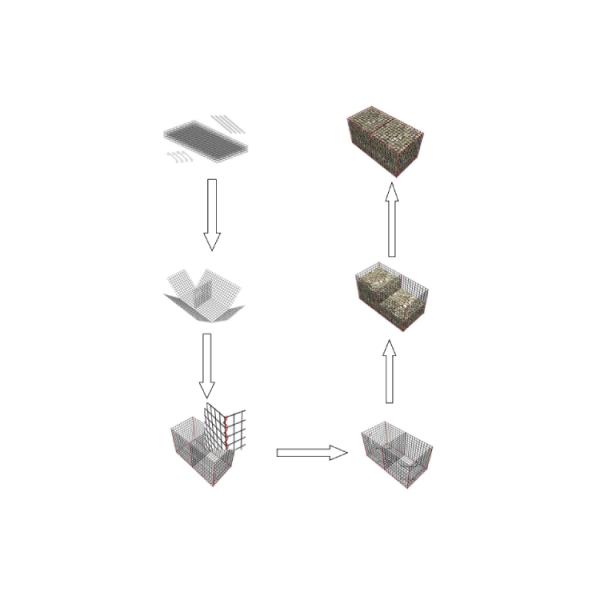 1mx0.5mx0.5m Galvanized Gabion Baskets Welded Decorating Garden