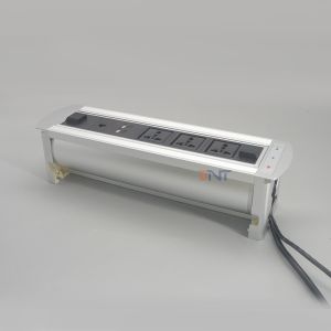 Power switch auto flip up embedded desk conference table socket