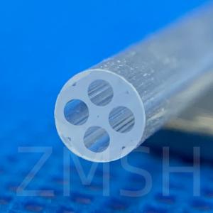 China Optical Fused Quartz Tube SiO2 Crystal Glass Customized Transparent Both Ends Open One Ends Closed on sale