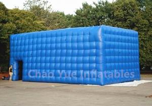 Quality PVC Tarpaulin Blue Inflatable Cube Tent for outdoor event for sale