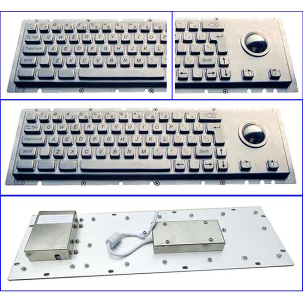 Cherry Key Switch Kiosk Rugged Trackball Keyboard IP65 Panel Mounting