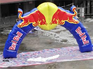 China Unique Print Commerical Advertising Red Bull Inflatable Arches For Opening Ceremony on sale