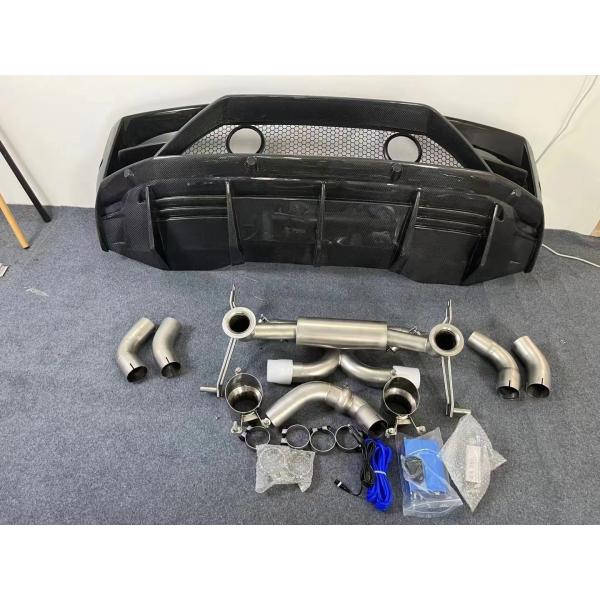 White EVO Style Carbon Fiber Body Kit Replace Front And Rear Bumper Evo Widebody Kit