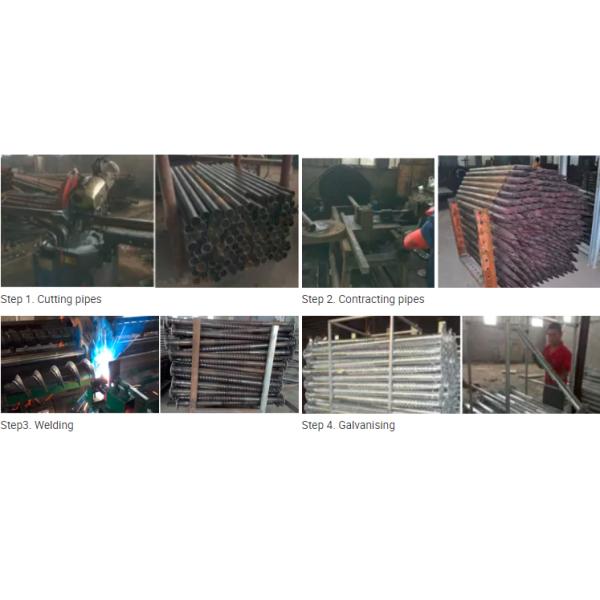 4.0mm Earth Pole Spiral Galvanised Post Ground Screw With Flange