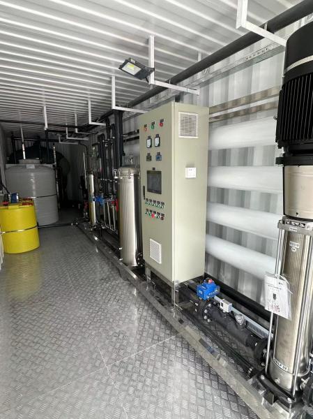 Buy 25m3 Per Hour Containerized RO System With Grundfos / CNP Pump at wholesale prices