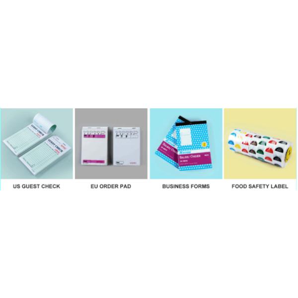 Two Staples Binding Waitor Pad carbonless paper with numbering