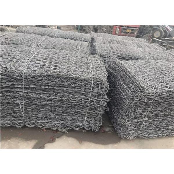 Pvc Coated / Galvanized Hexagonal Wire Mesh Gabion Basket For Retaining Wall