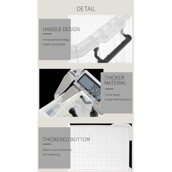 Wheeled Clear Organizing Bins Clear Plastic Storage Bins With Handle