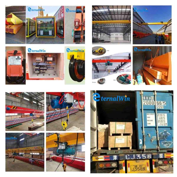 2T 15T Single Girder Overhead Crane Wireless Remote Control Mobile