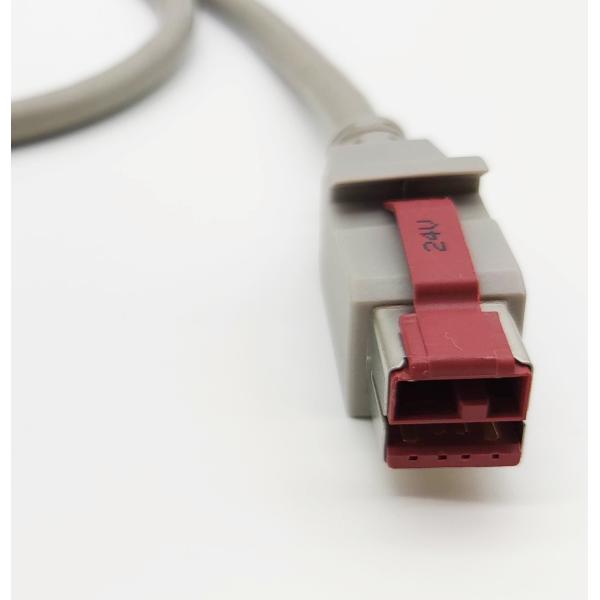 24V PoweredUSB Cable 24V To 1X8P Printer Cable Grey 12V
