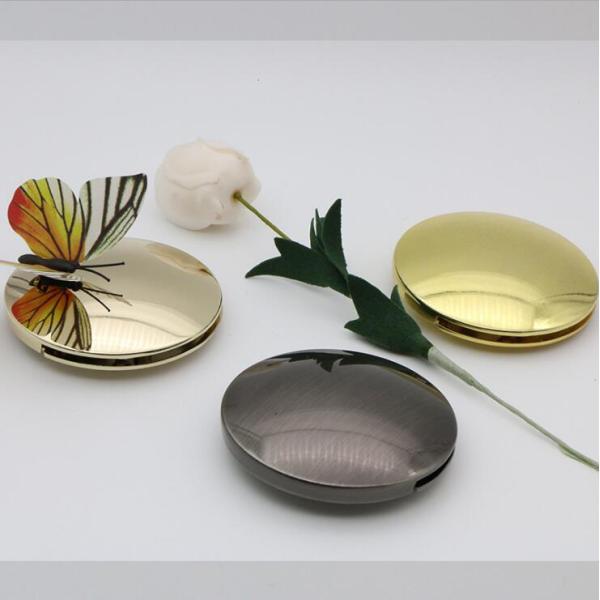 High end shiny gold quality zinc alloy round ring clip turn lock for handbag