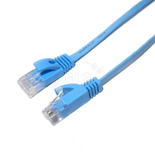 UTP Flat Patch Cable CAT6 Stranded 32AWG Copper 8 Core Conductors PVC Jacket