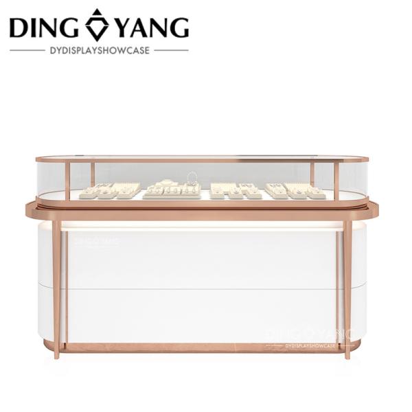 High End Custom Made Tabletop Jewelry Display Case, Good Quality Jewelry Showcases, Offer Whole Store 3D Design Service