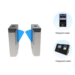 Motorized Flap Barrier Gate for Community Entrance 24V Brushed Motor and QR Code