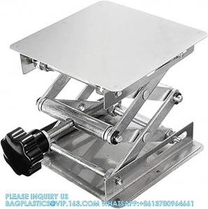China Stainless Steel Lifting Table Manual Control Laboratory Use Lifting Table Jack Desktop Elevator Laboratory Scissor on sale