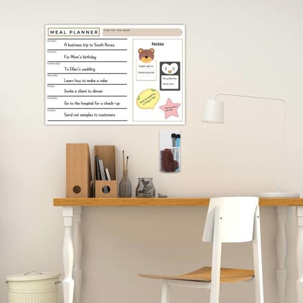 Multifunction Combination Creative Reusable Calendar Planner Sticky Dry Erase Board OEM