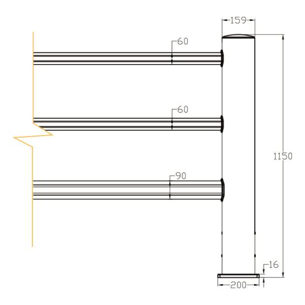 Flexible Pedestrian Barrier  Anti-Collision Guardrails Warehouse Safety Barrier Traffic Guardrails