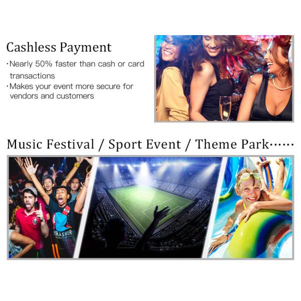 Social Distancing NFC RFID Access Control Wristbands Heat Resistant With Silk Logo Printing