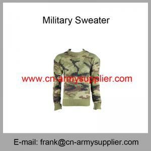 China Wholesale Cheap China Army Green Camouflage Wool Acrylic Military Sweater on sale
