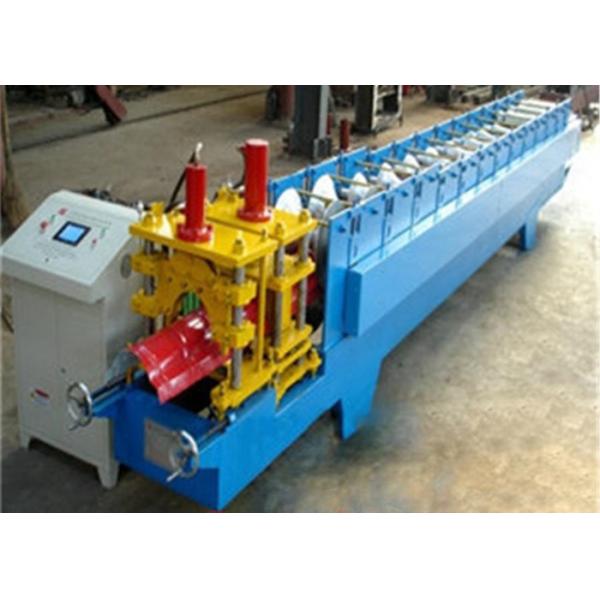 Aluminum Ridge Cap Roll Forming Machine , Glazed Tile Roll Forming Machine