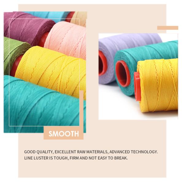 Heavy Duty Waxed Thread 420D/3 Yarn Count for Smooth and Durable Patchwork Sewing